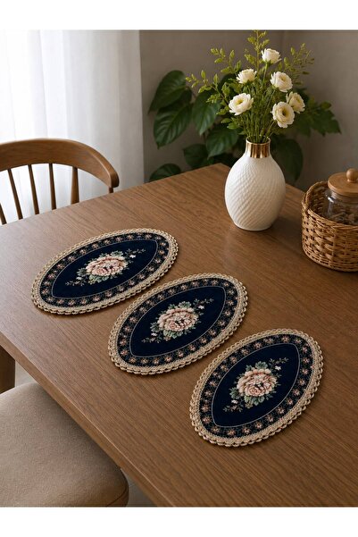 Yeshome Collection Σετ 3 τεμαχίων Μίνι Ράνερ Σενίλ 20 x 35 εκ.