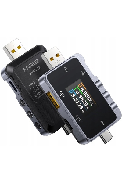 FNIRSI Tester digital multifuncțional cu port USB C, ampermetru FNAC-28