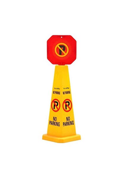 Duravel No Parking Safety Cone, Yellow And Red Traffic Cone with Warning Symb...