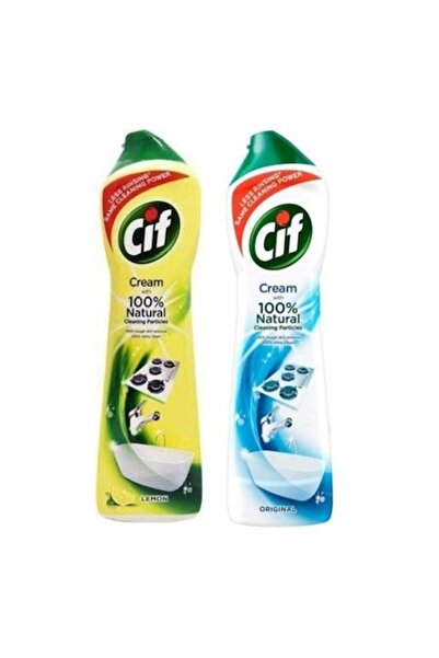 Cif Pachet de 2 x Cremă Originală și Cremă cu Lămâie, 500 ml