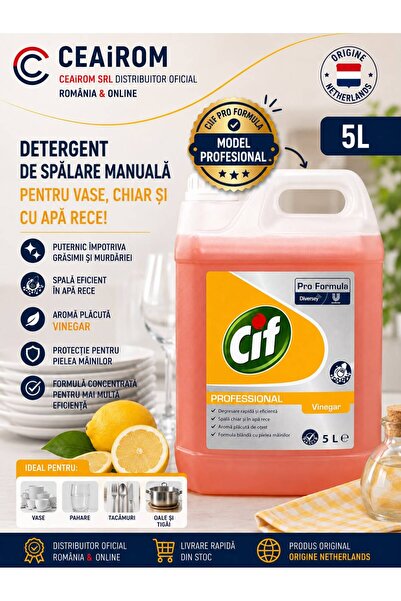 PRO FORMULA CIF DETERGENT PENTRU VASE VINEGAR 5LT