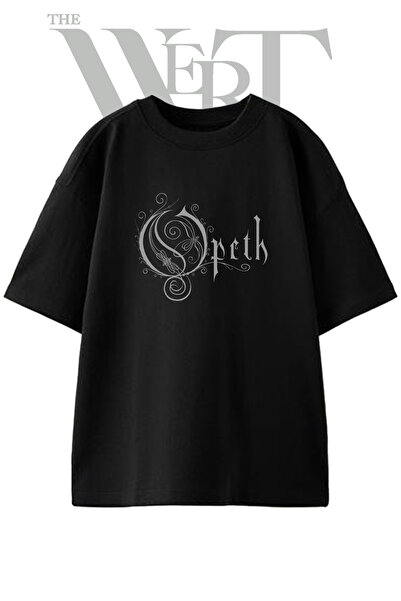 THEWERT Opeth_1 Design Printed Unisex Black Oversize T-Shirt