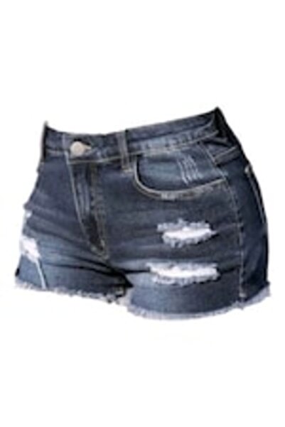 OEM Pantaloni scurti fete, din denim, albastru inchis, 16 ani, 176cm