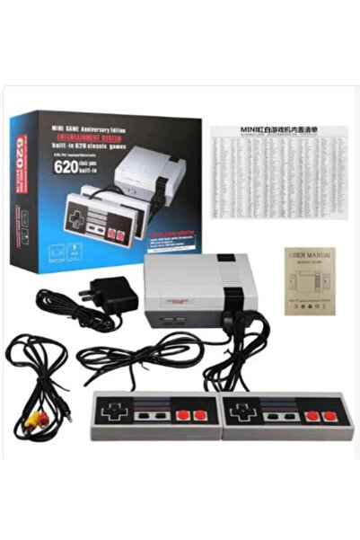 Genel Markalar Beyaz retro mini oyun konsolu 620 oyunlu HDMI bağlantılı bluet...