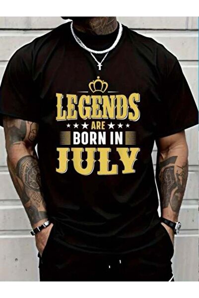 9JY تي شيرت نسائي من القطن بنسبة 100% بتصميم كلاسيكي 4th Of Legends Are Born ...