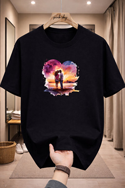 Pink Sky Premium Oversize T-Shirt 100% Cotton Unisex Comfortable Fit Trending...