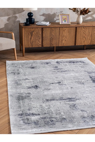 Tuğra Halı İnci IN02 Klasik Gri Viskon Akrilik Salon Halısı 200x300 cm