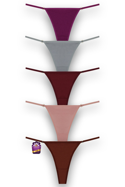 papatya lingerie Памучна танга с ластик и връзки, с аксесоари, комплект от 5 ...