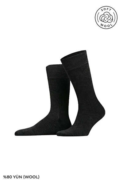 Mısırlı Men's Wool Single Derby Socks Smoked