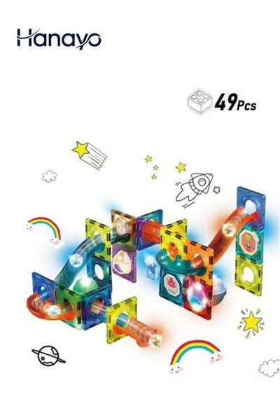 Generic Light Magnetic Tiles Building Blocks for Kids,3D Clear Educational ST...