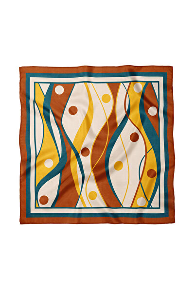 Sultan İpek Polka Dot Patterned Scarf / Bandana 70X70Cm