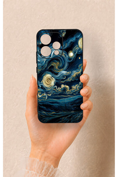 Vip Case Oppo Reno 15 5G Uyumlu Yıldızlı Gece Desenli Silikon Kılıf