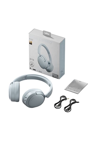 Generic Brand Căști wireless Bluetooth cu sunet stereo și surround, Albastru