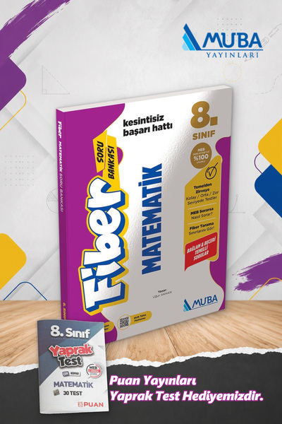 Muba Yayınları 8. Sınıf Matematik Fiber Soru Bankası 2026-2027 Dönemi