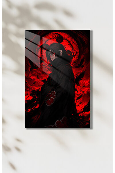 PESHLİSTORE Itachi Uchiha Kızıl Sharingan HD Metal Poster