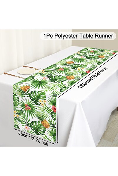 Choice 03 Summer Hawaiian Floral Table Runner Flamingo Birthday Party Decor K...