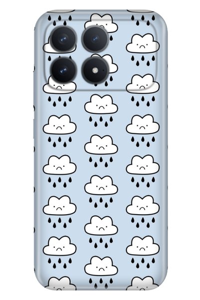 Cekuonline Poco F8 Pro 6.59" Case Decorative Silicone Printed Cover Crying Cloud