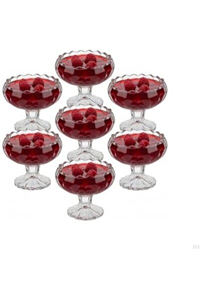 Yıldızan Meala Kozmetik Store 6-Piece Glass Bowl Set with Footed Base – Patte...
