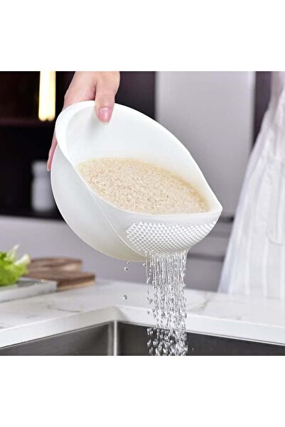 Generic Colander Food Grade Plastic Rice Beans Peas Washing Filter Strainer B...