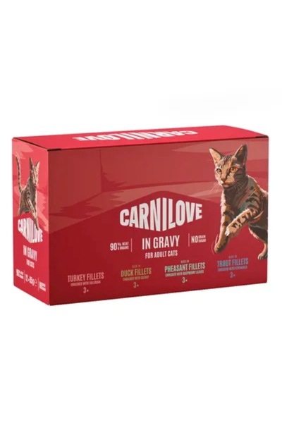 Carnilove كرتون أظرف طعام رطب للقطط البالغة من ماركة كارنيلوف تشكيلة متنوعة ت...