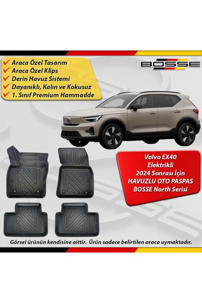 BOSSE North Volvo EX40 Paspas Elektrikli Araca Özel 2024 Ve Sonrası Derin Hav...
