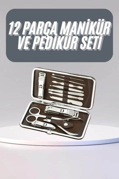 ARMÜZ 12 Pieces Manicure Pedicure Kit Nail Care Callus Removal Hand Foot Care