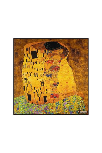 Çağrı İpek Kiss Pattern Silk Handkerchief Scarf Dg9783-Orj