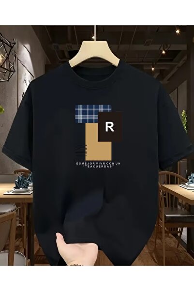 EURO CODE Muška majica sa modernim geometrijskim printom – ležerna, opuštena ...