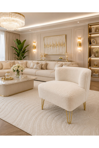 BEYLERBEYİ BERJER, KOLTUK, TEKLİ KREM BERJER