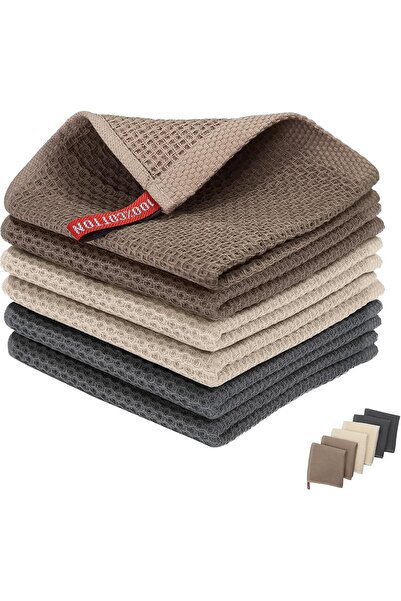 GoodTool 6 Pack Waffle Dish Towels - Super Soft, Absorbent, Quick-Drying Kitc...