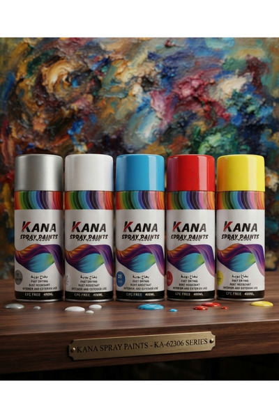 KANA 5 Multi-Colored 400ml Boya Canna Sprays, Designed for Internal and Exter...