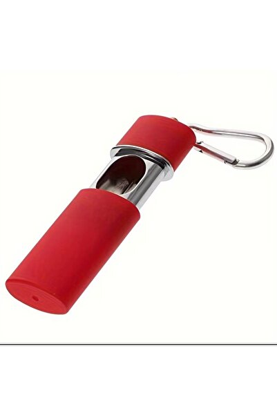 cicish Taşınabilir Cep Küllük (KIRMIZI) kompakt sızdırmaz şık tasarım 8x3cm K...