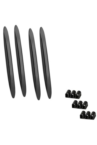 OEM Set 4 benzi de protectie, negru 15 cm x 1.5cm x 0.5 cm + 3 suport cablu i...