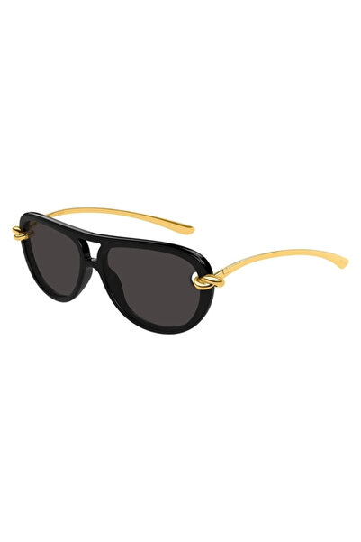 Bottega Veneta BV1418S 005 Knot Aviator Black/Grey Kadın Güneş Gözlüğü