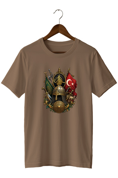The Baski Osmanska carstva Tugra i simboli ratnika na unisex majici – istorij...