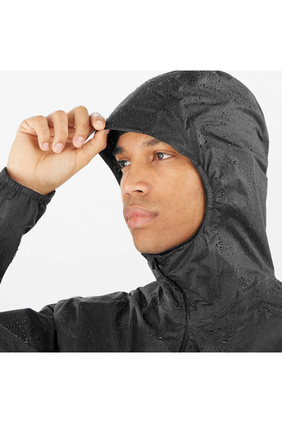 Salomon Bonatti Waterproof Erkek Siyah Koşu Ceketi
