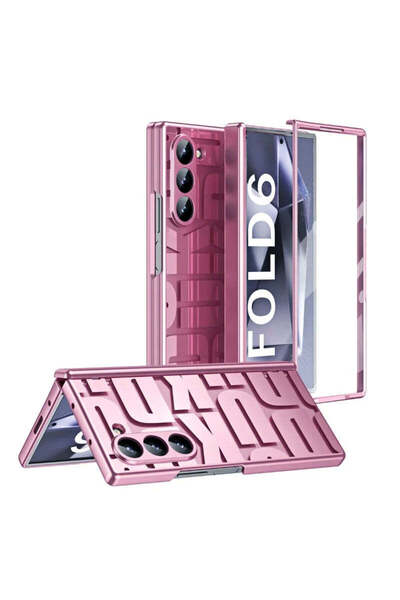 OEM Husă tip bumper compatibilă cu Galaxy Z Fold 6, policarbonat, Roz - roz