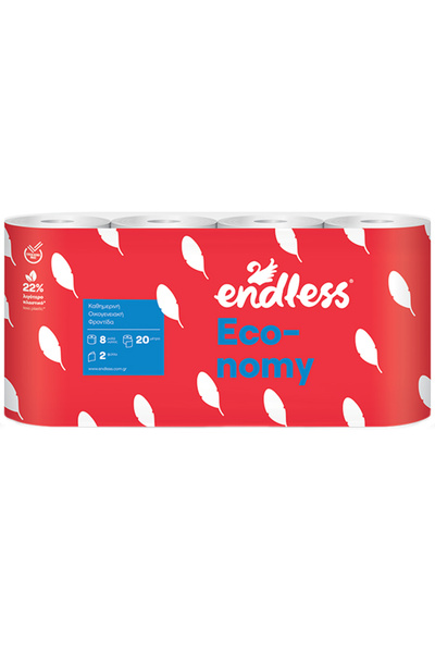 Endless ΧΑΡΤΙ ΥΓΕΙΑΣ ECONOMY 2ply - (65gr. x 8 ΡΟΛΛA)