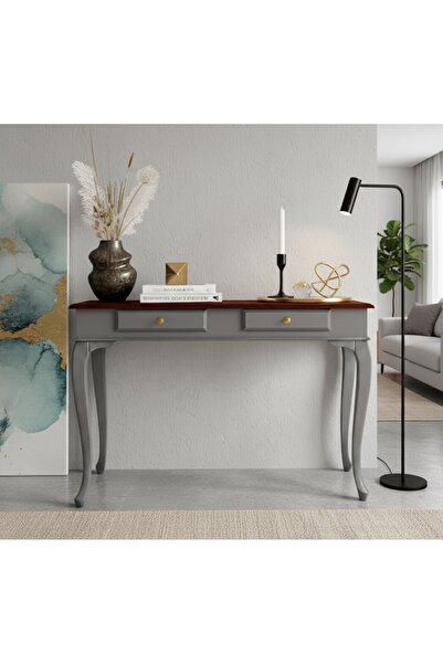 ROYS AHŞAP 110 Cm Masif Lükens Gri Ceviz Dresuar
