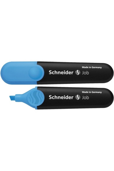 SCHNEIDER Marker text Job, varf tesit 1+5mm - albastru, 10 buc/cutie