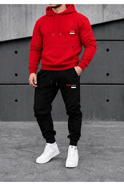 zeag Men's Paris Printed Hooded Tracksuit Set
