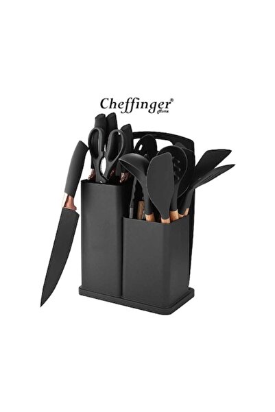 cheffinger Set de ustensile de 19 piese cu tocător și cuțite