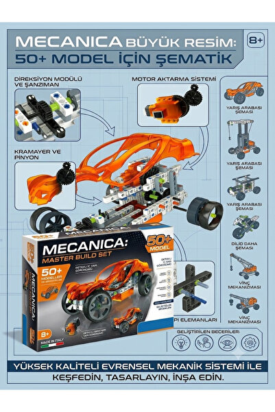 FABBA TOYS 75025TR Mekanik Laboratuvarı 50 Model STEM Eğitici Yapı ve Mühendi...