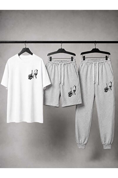 CLOTHES33 T-Shirt, Sweatpants, Shorts 3-Piece Combination Thin Summer Sweat-A...