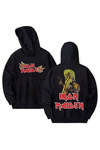 STİL-X Iron Maiden Printed Cotton Long Sleeve Hooded Sweatshirt with 3 Yarns