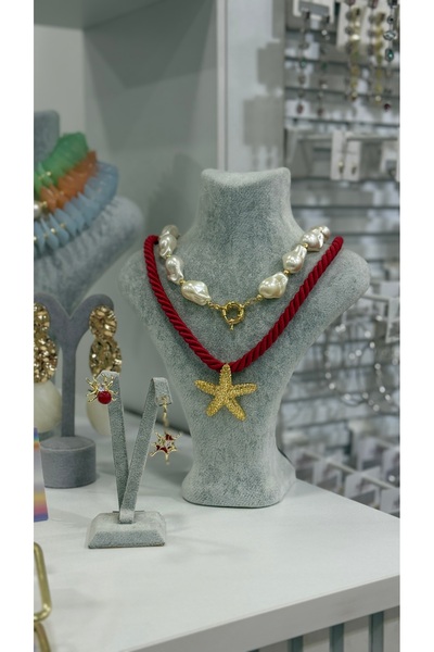 Finery by Nerrs Halat zincir Deniz Yldızı Kolye (zincir uzunluğu 48 cm)