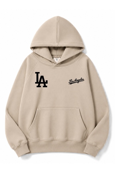 Boi Unisex LA Los Angeles Χειμερινό φούτερ με στάμπα, υψηλής ποιότητας, χοντρ...