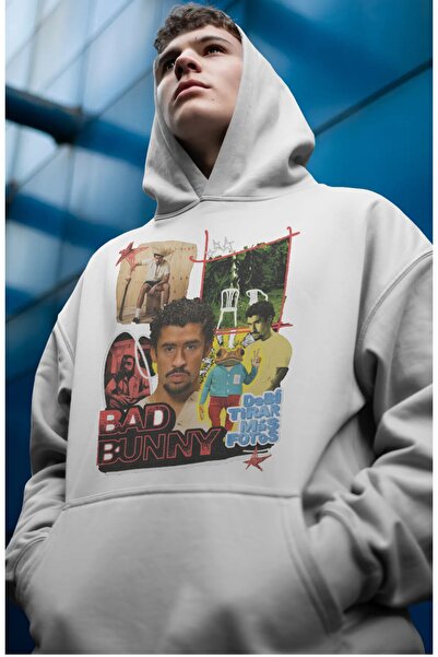 SEVBANO Bad Bunny Rapper Singer Front Printed Unisex Oversize Premium Hoodie