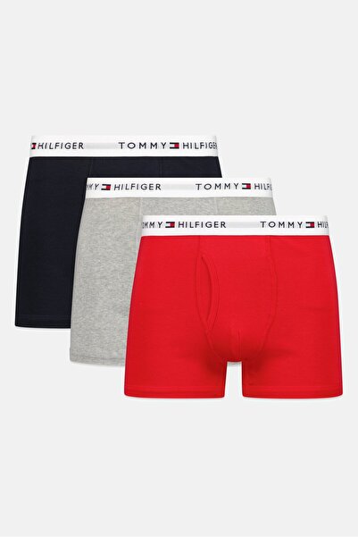 Tommy Hilfiger Men 3 Pack Brand Logo Classics Trunks, Multicolor