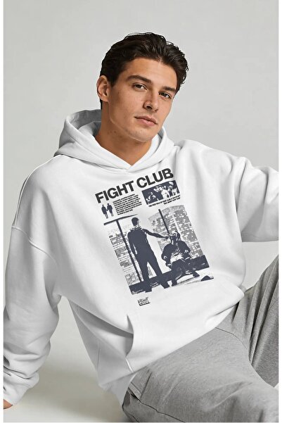SEVBANO Design Tyler Durden Fight Club Film Back Printed Unisex Oversize Prem...